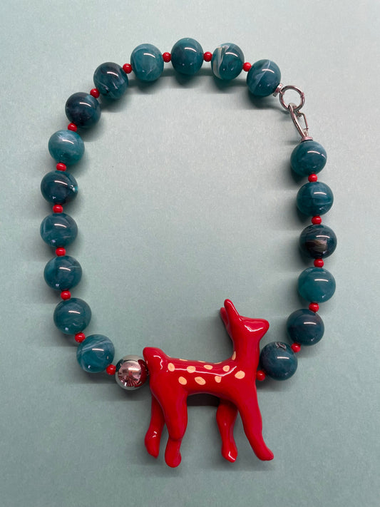 Forest Tale necklace in blue